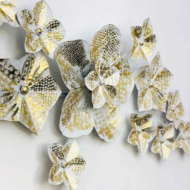 Metallic Floral Wall Art