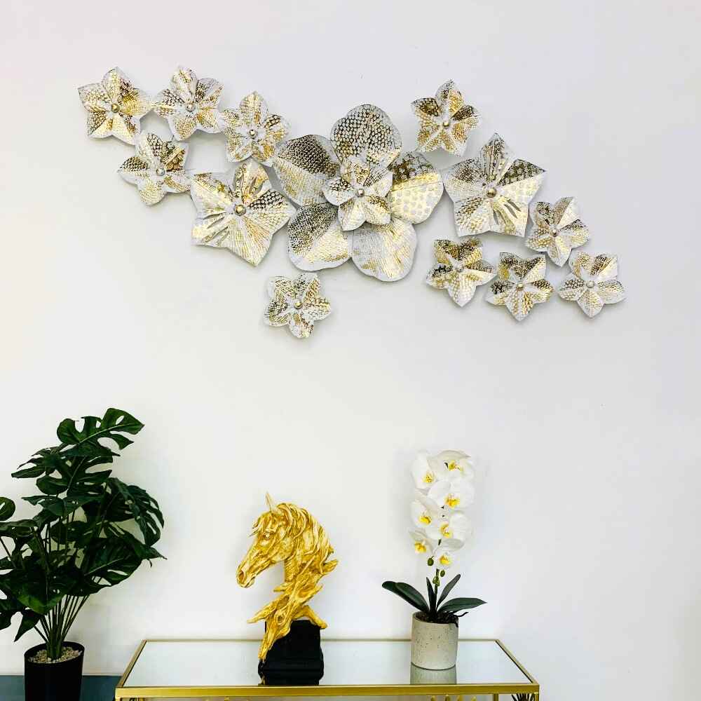 Metallic Floral Wall Art