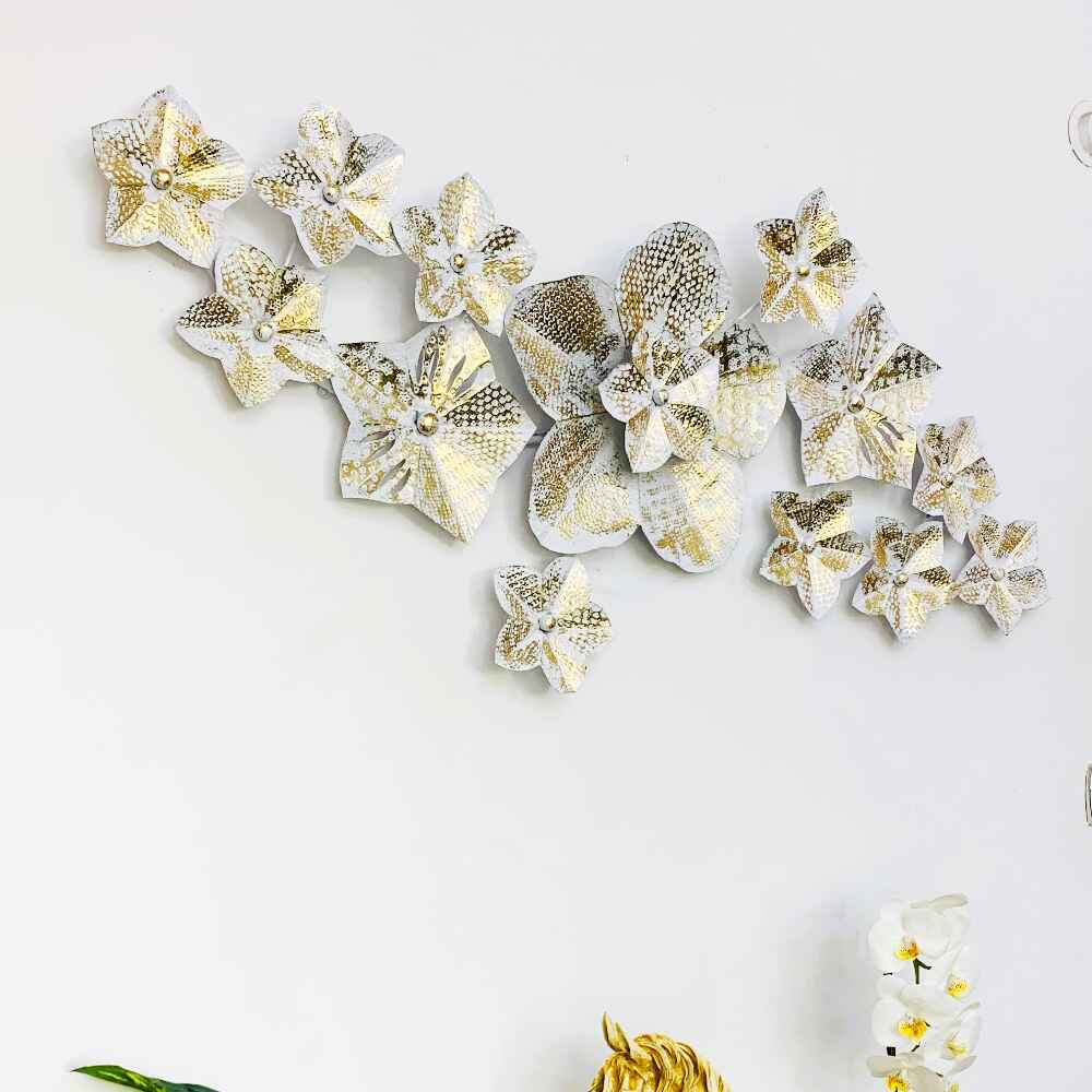 Metallic Floral Wall Art