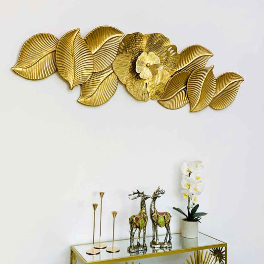 Golden Leaf & Bloom Wall Art