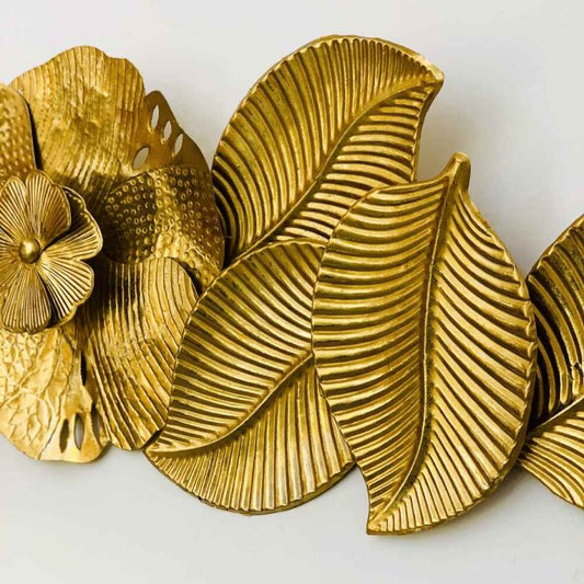 Golden Leaf & Bloom Wall Art