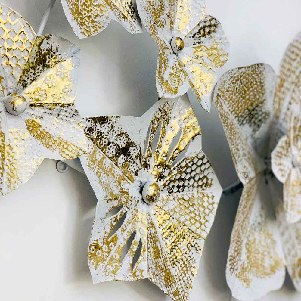 Metallic Floral Wall Art