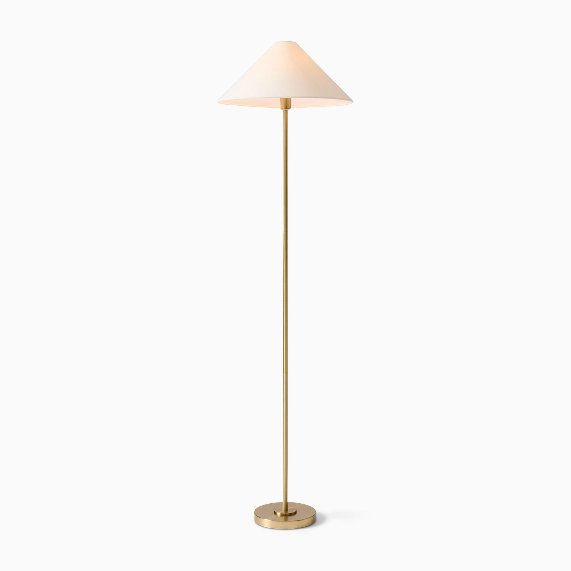 Beatrix Floor Lamp – White Linen Shade