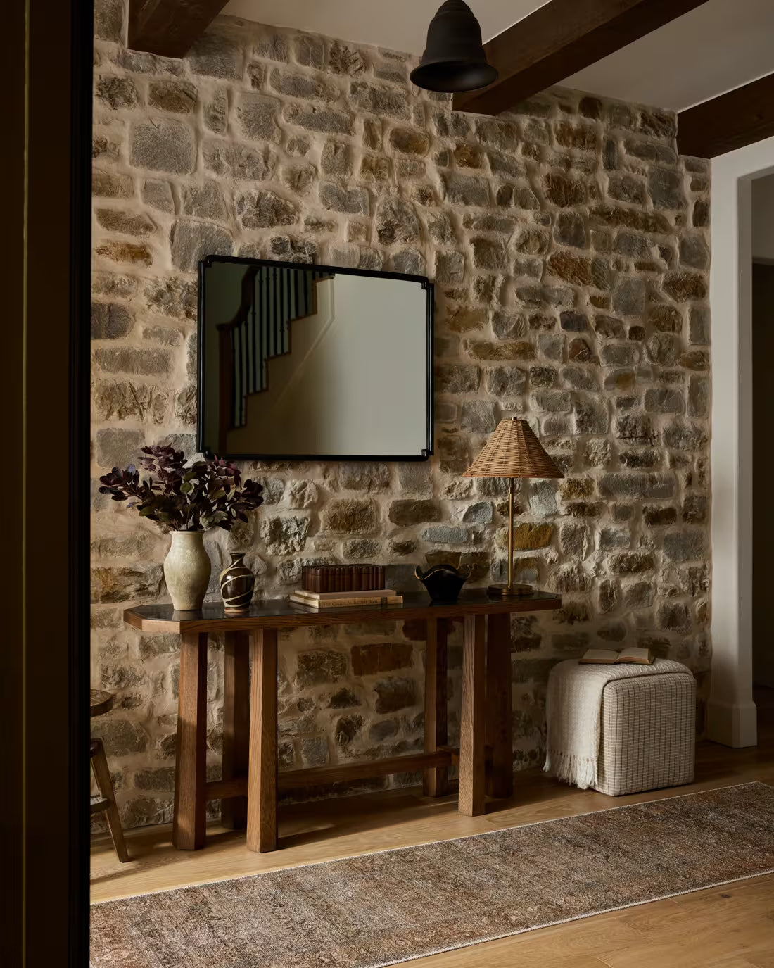 Decfair Side Table Rattan Lamp