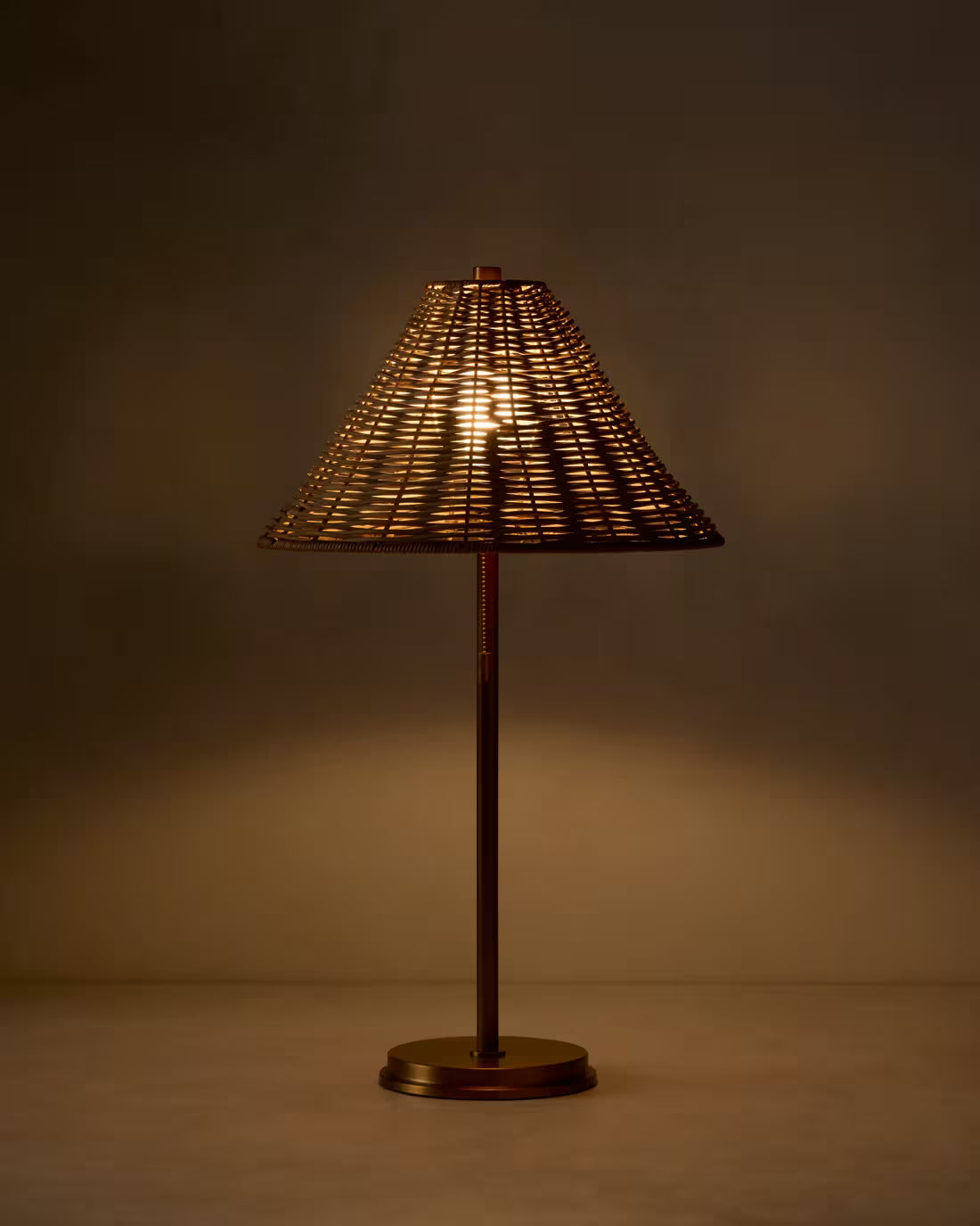 Decfair Side Table Rattan Lamp