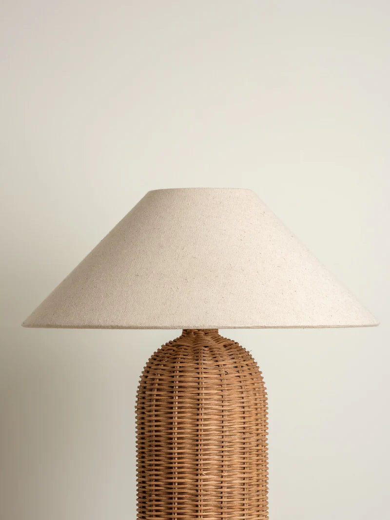 Rattan Side Table Lamp