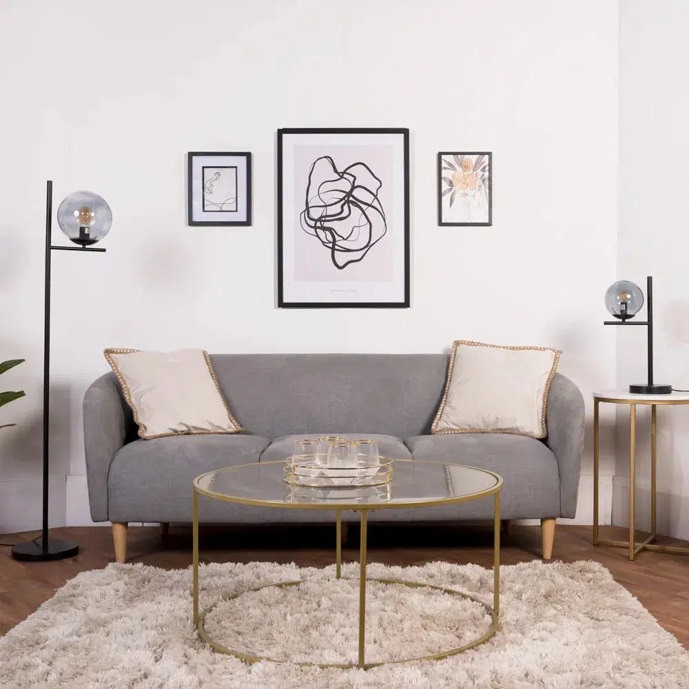 Clarke Matt Black Floor Lamp