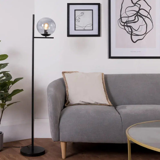Clarke Matt Black Floor Lamp