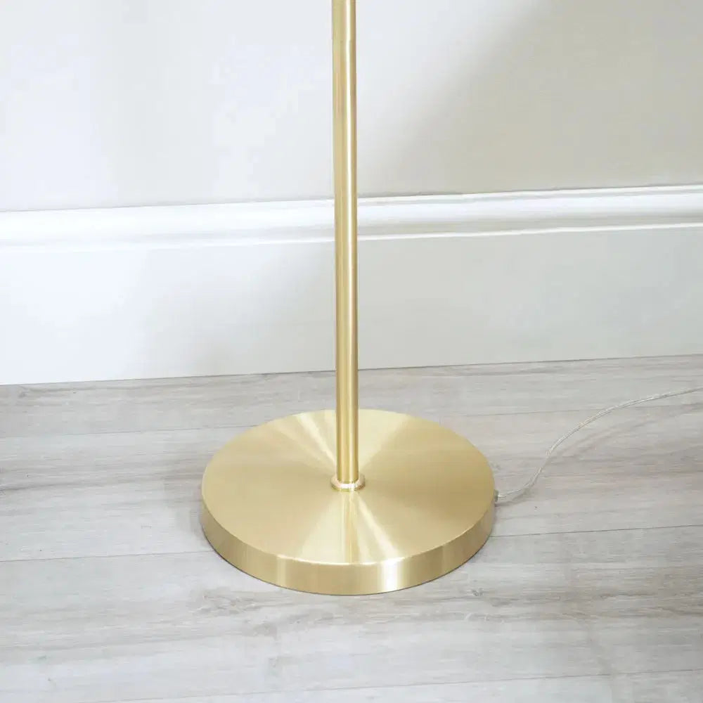 Frenchie Pink Tinted Glass Floor Lamp