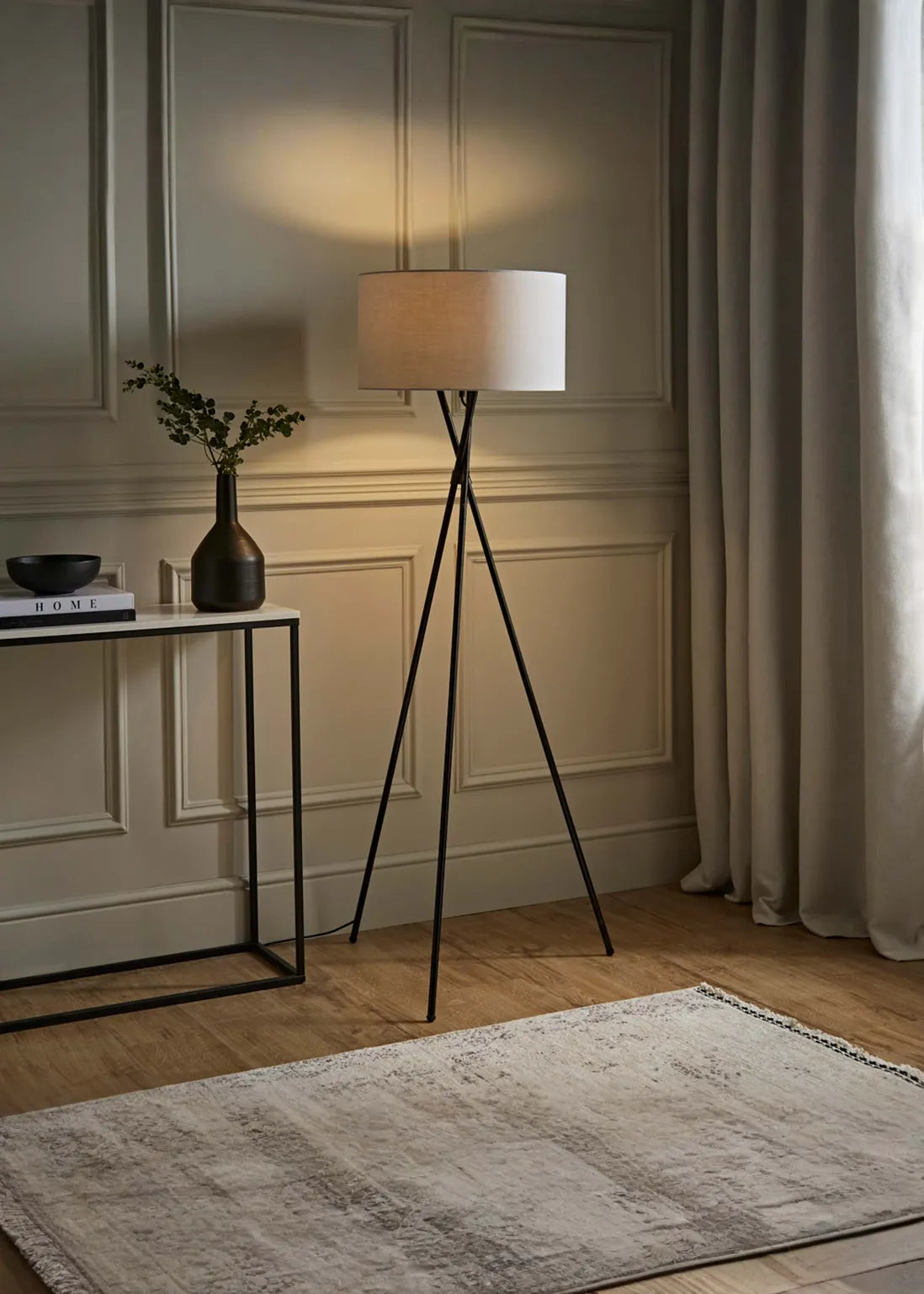 Camden Black Tripod Floor Lamp