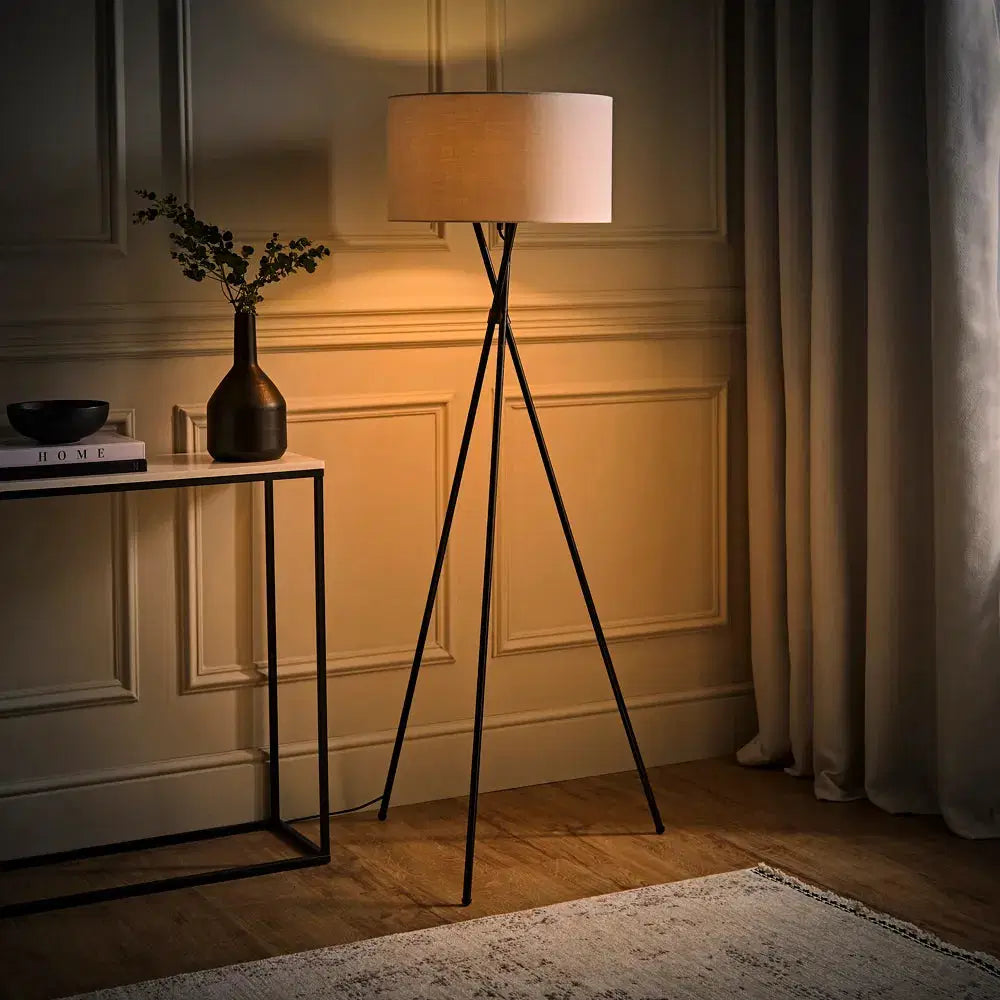 Camden Black Tripod Floor Lamp