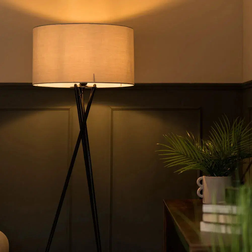 Camden Black Tripod Floor Lamp