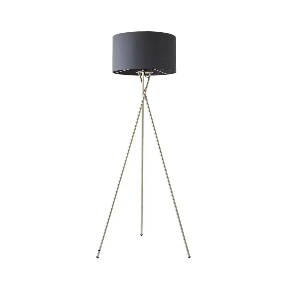 Camden Brushed Chrome Tripod Floor Lamp