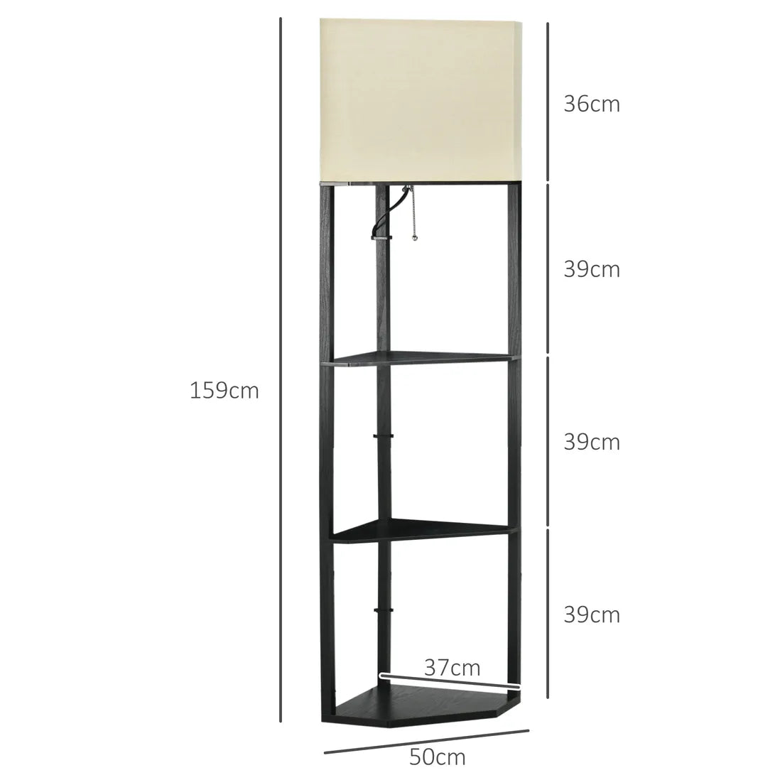 Corner Shelf Floor Lamp