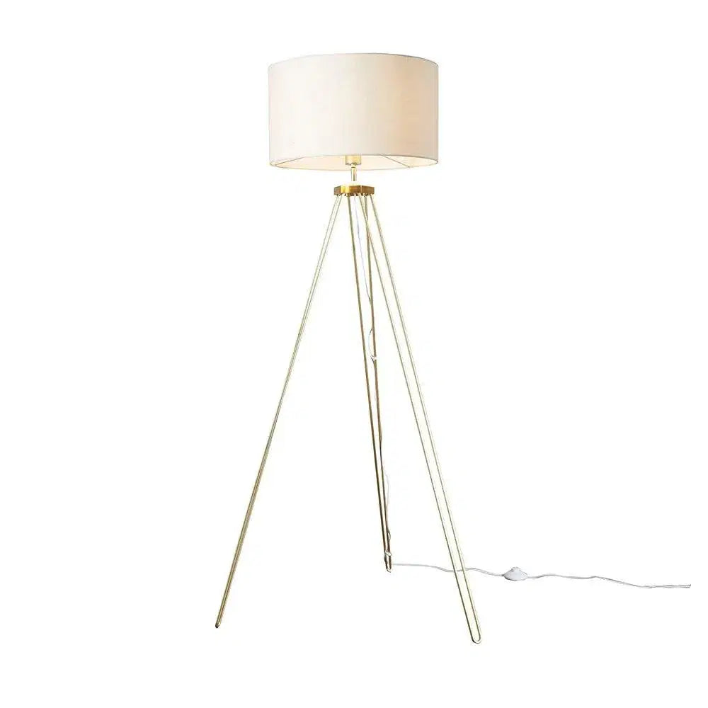 Modern Tripod Floor Lamp – Brass Finish
