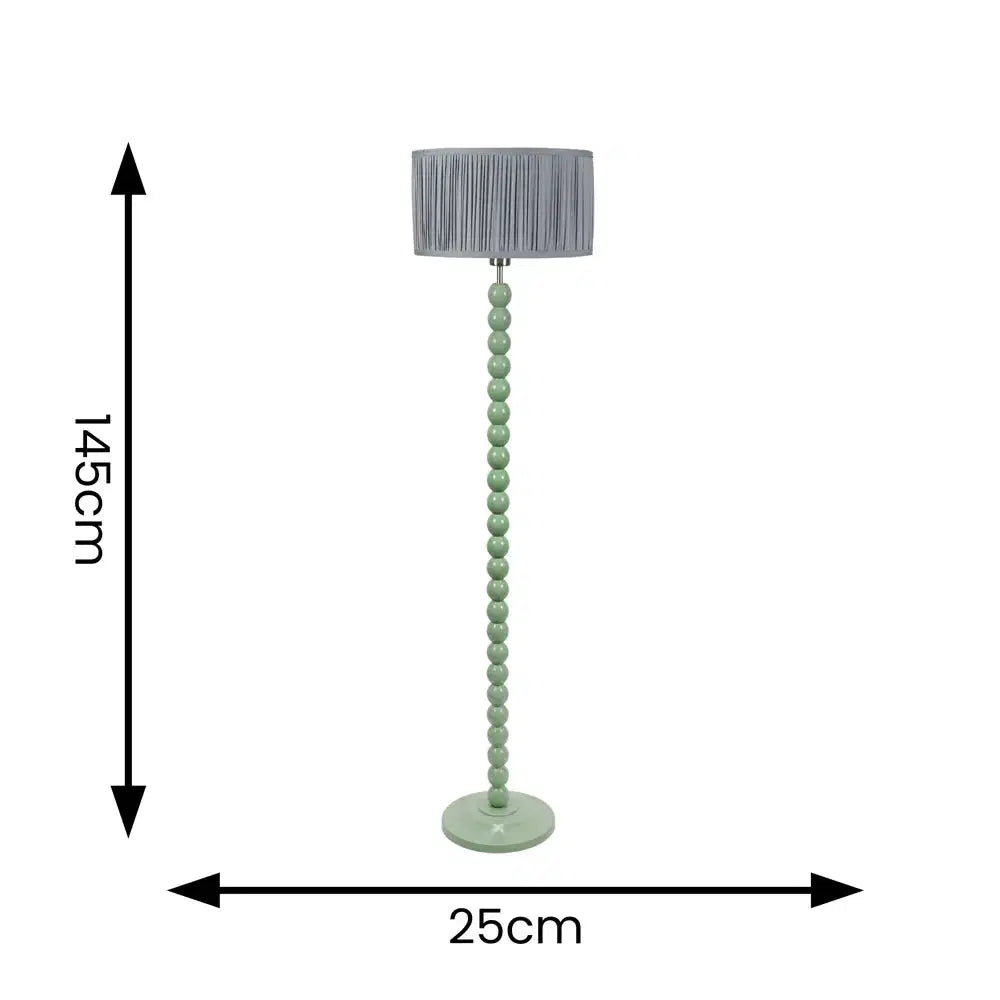 Bobbin Wooden Floor Lamp