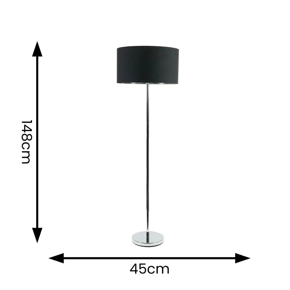 Charlie Chrome Floor Lamp