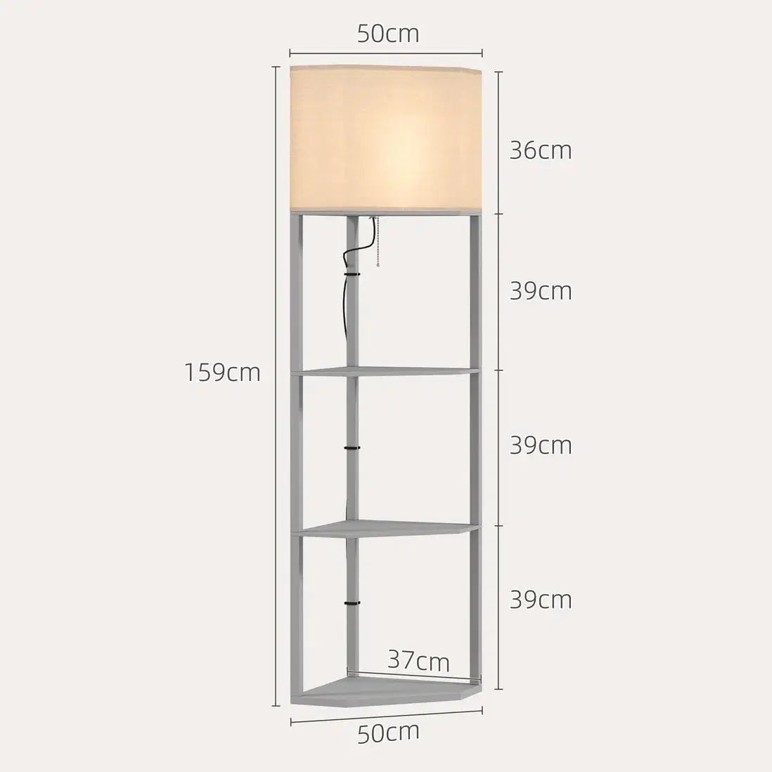Corner Shelf Floor Lamp