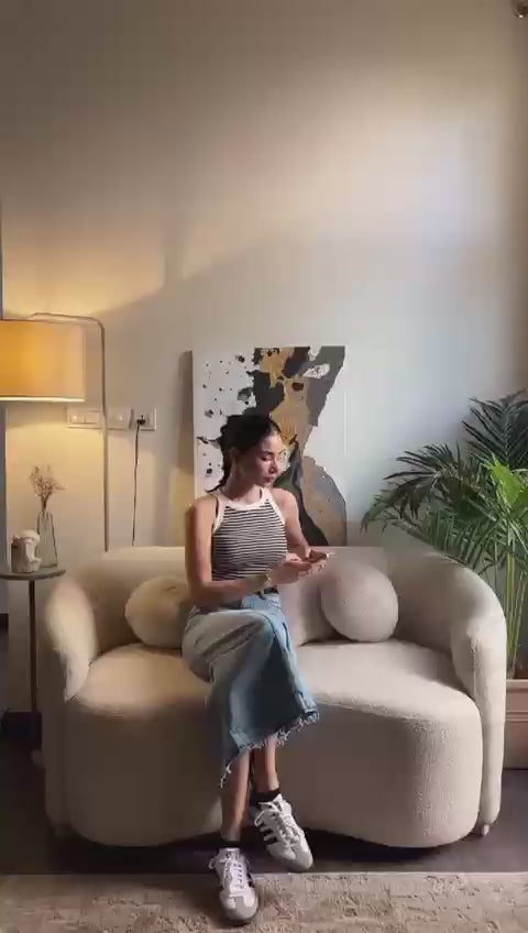 2-Seater Boucle Sofa