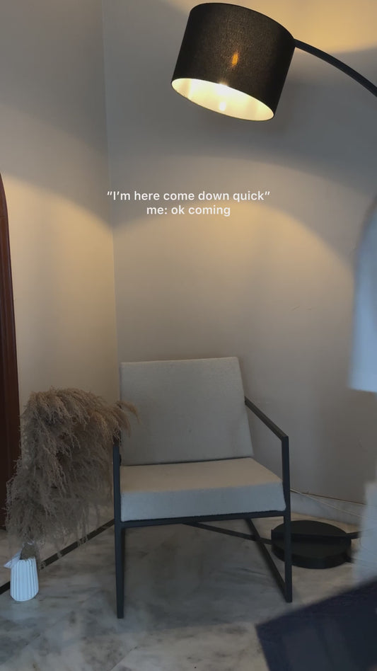 Beige Boucle Chair