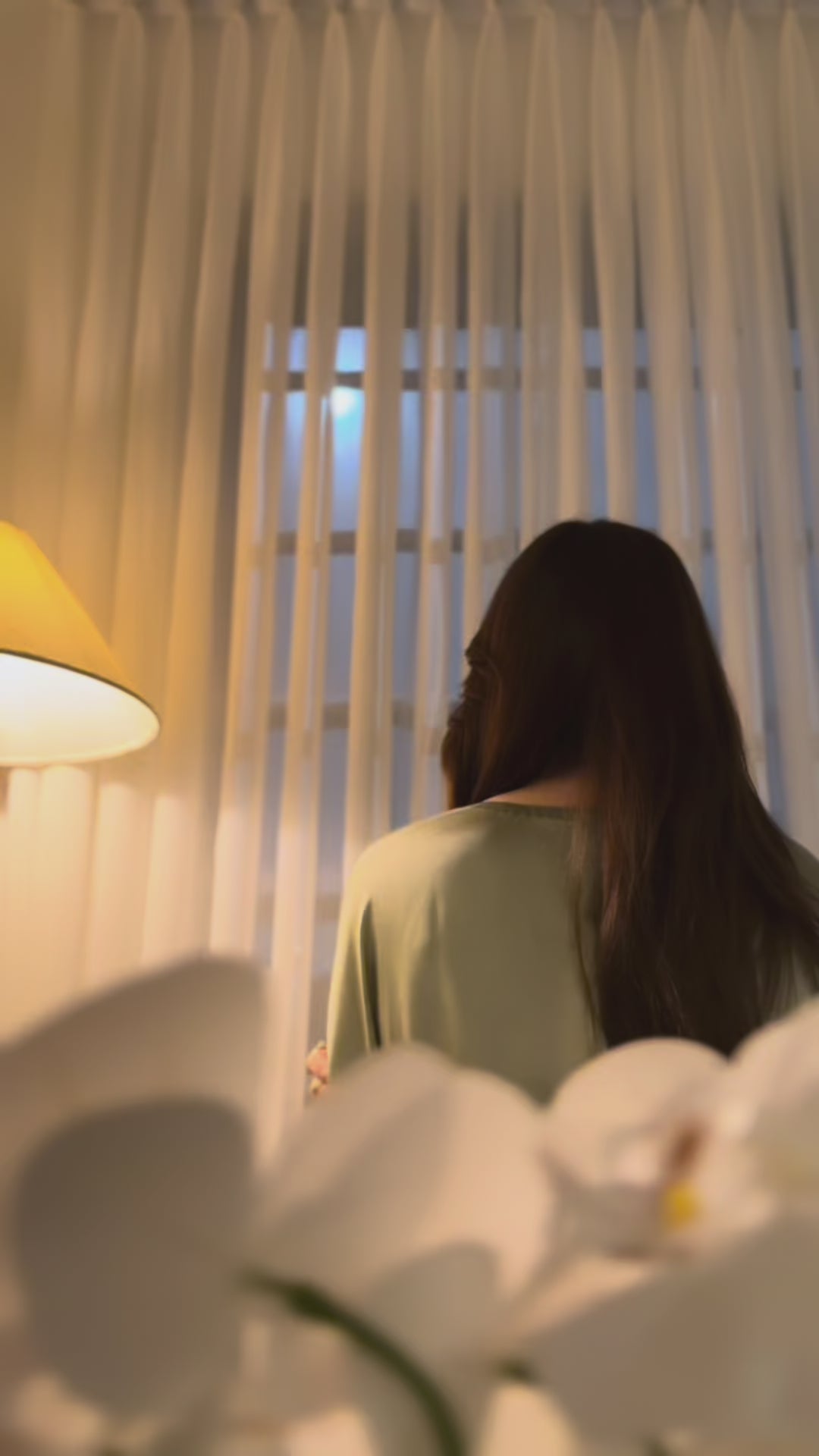 Boucle Chair in olive green