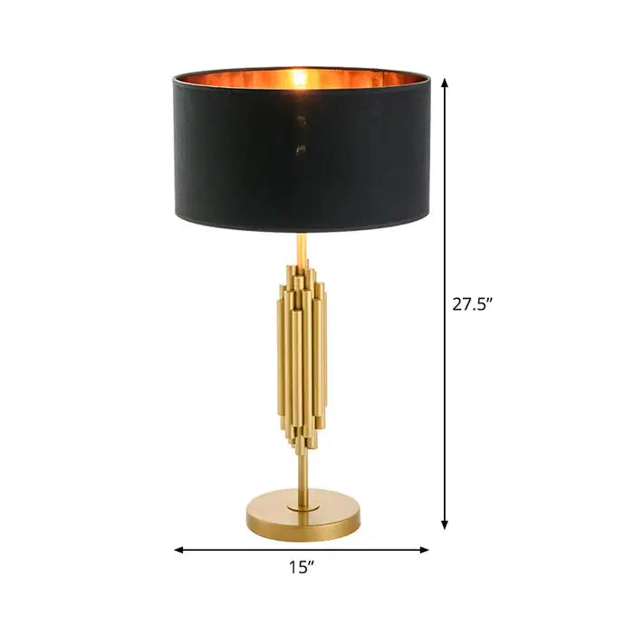 Gold bedside lamp