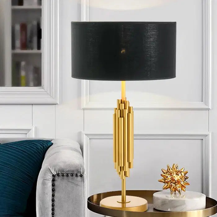 Gold bedside lamp