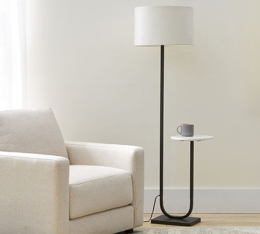 Marble top floor lamp