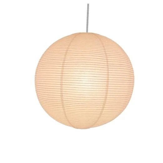 White Round Paper Lamp Shade – 50cm (19 Inch) Chinese Lantern Pendant