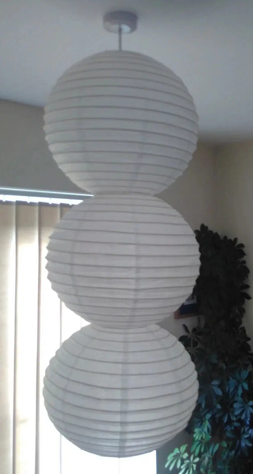 3-Tiered White Paper Pendant Lampshade