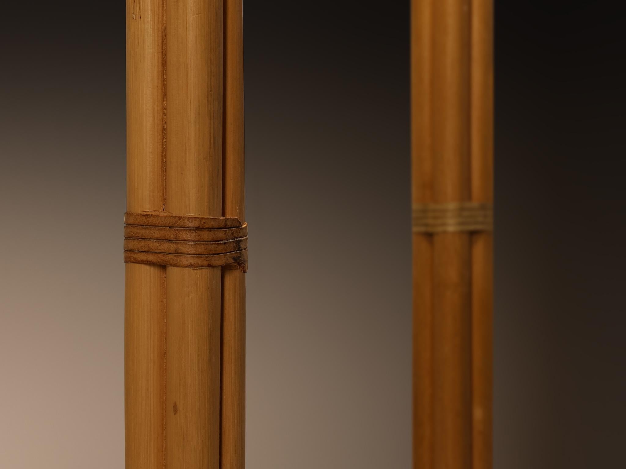 Decfair Bamboo Cane &amp; Brass Floor Lamp