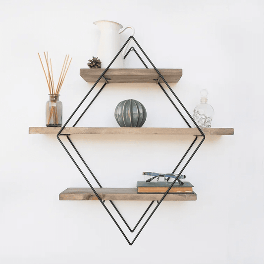 Alyssa 3 Piece Diamond Solid Wood Tiered Shelf - The DecFair