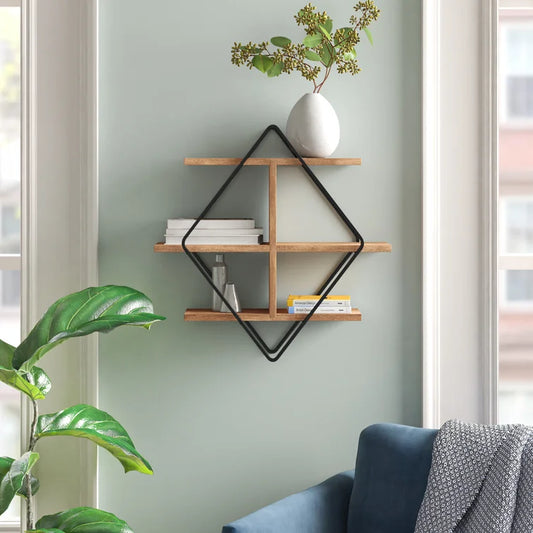 Diamond Mango Solid Wood Accent Shelf - The DecFair