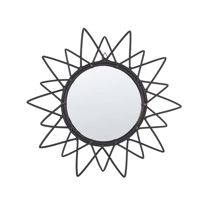 Croghan Round Rattan Framed Wall Mounted Mirror - The DecFair
