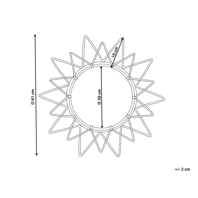 Croghan Round Rattan Framed Wall Mounted Mirror - The DecFair