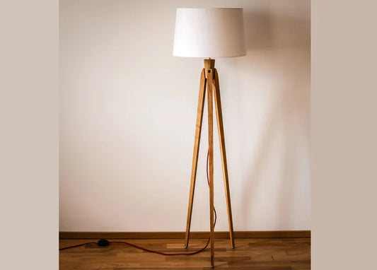 Tripod Retro 60-70 Design mid century cylinder retro white - The DecFair